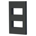 Placa De 2 Módulos Negro - Volteck