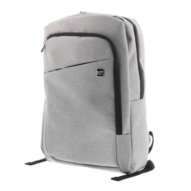 Mochila para Laptop Color Gris con Compartimentos y Bolsillos