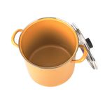 Olla Recta de 22 cm en Acero Vitrificado 7.5 l Color Amarillo