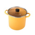 Olla Recta de 22 cm en Acero Vitrificado 7.5 l Color Amarillo