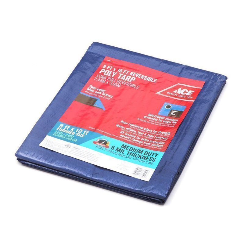 Lona de Polietileno Reversible Azul de 8 x 10 Pies