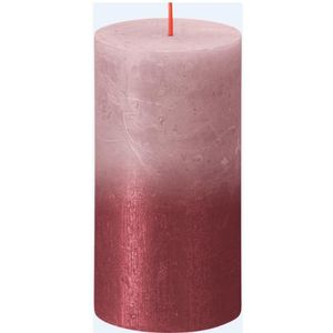 Vela Pillar Rosado y Rojo