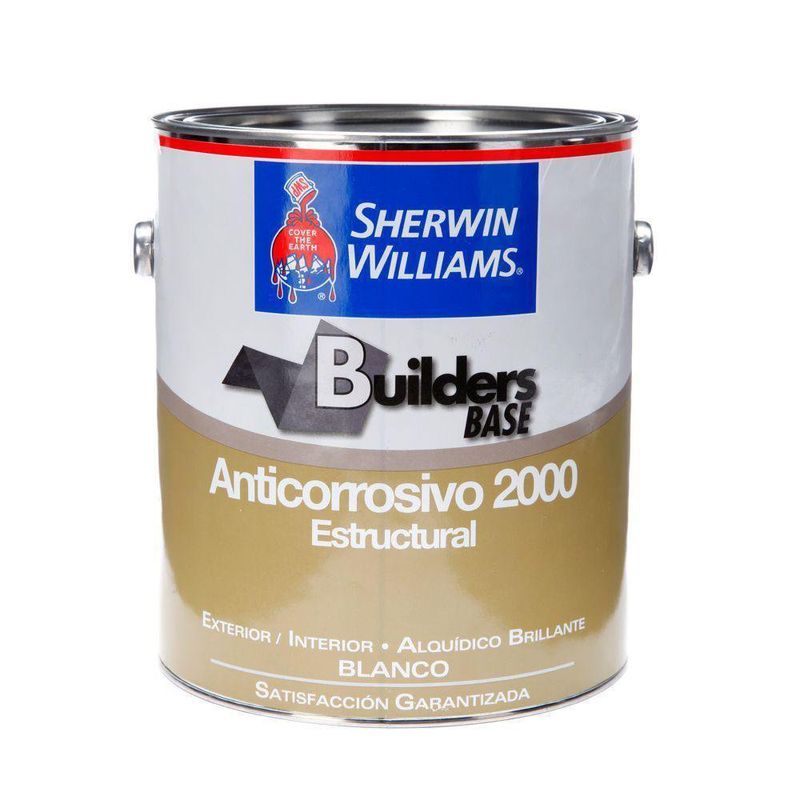 Builders Base Anticorrosivo 2000 Estructural Brillante Blanco 1 Gal - Sherwin Williams
