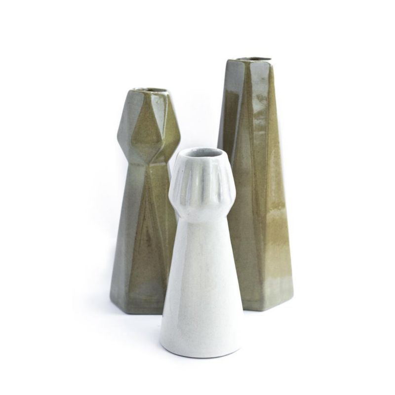 Set De Tres Floreros De Cerámica - Kikotem