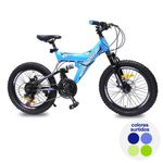 Bicicleta Mtb Rin 20 Doble Suspensión - Colores Surtidos