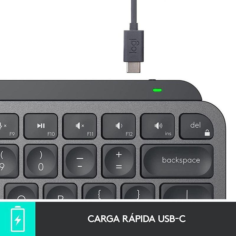 Teclado Inalámbrico MX Keys Negro Grafito - Logitech