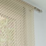 Cortina Channel Lino Diseño Hexágonos 110X240 Cm - Livim Natural Home