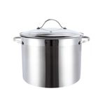 Olla de Acero Inoxidable Satinado 32 x 24 Cm Capacidad de 19.29 Litros
