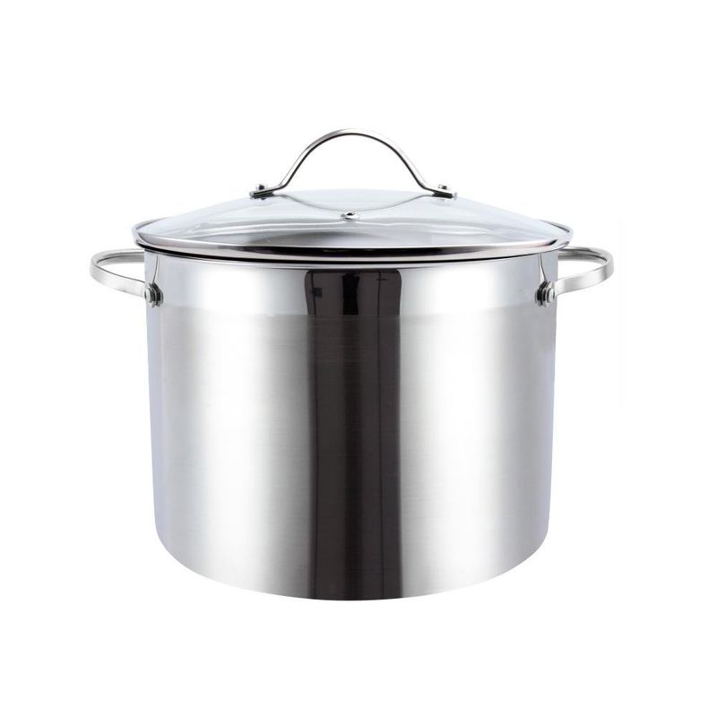 Olla de Acero Inoxidable Satinado 32 x 24 Cm Capacidad de 19.29 Litros