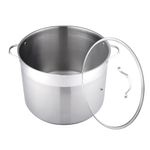 Olla de Acero Inoxidable Satinado 32 x 24 Cm Capacidad de 19.29 Litros