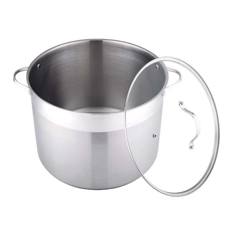 Olla de Acero Inoxidable Satinado 32 x 24 Cm Capacidad de 19.29 Litros