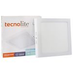Lámpara Cuadrada Con Bombilla Led De Sobreponer Luz De Día De 18 W - Tecnolite