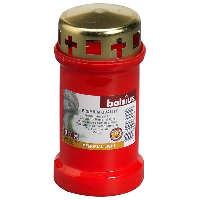 Vela Roja En Recipiente 6.7x6.7x13.3 Cm - Bolsius