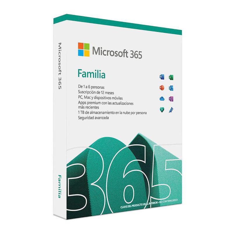Licencia Office 365 Familiar 12 Meses - Microsoft