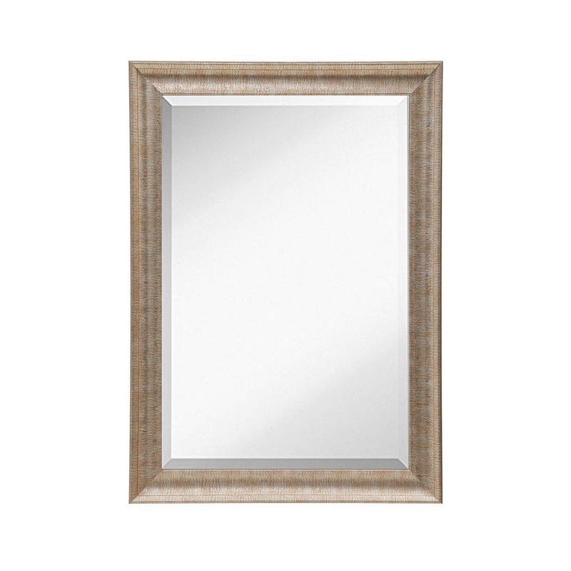 Espejo de Pared Decorativo 74x104 cm Marco Plateado y Dorado