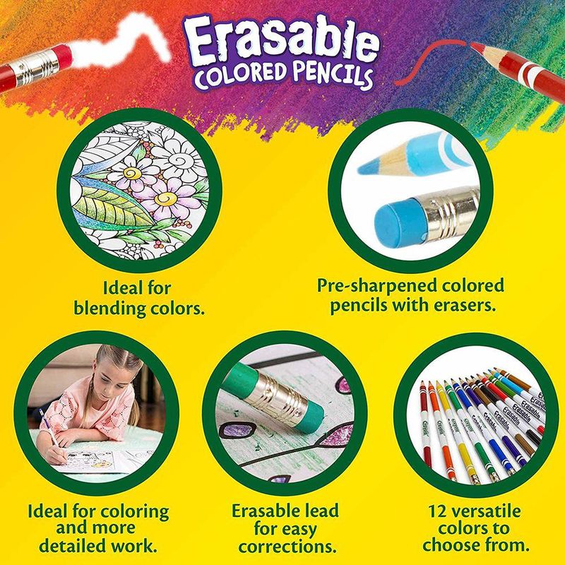 Crayones Borrables 12 Colores - Crayola