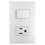 Interruptor Blanco Sin Luz Piloto + Tomacorrientes - T&J
