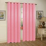 Cortina Color Rosado Diseño Corrugado De 135X240 Cm - Viva