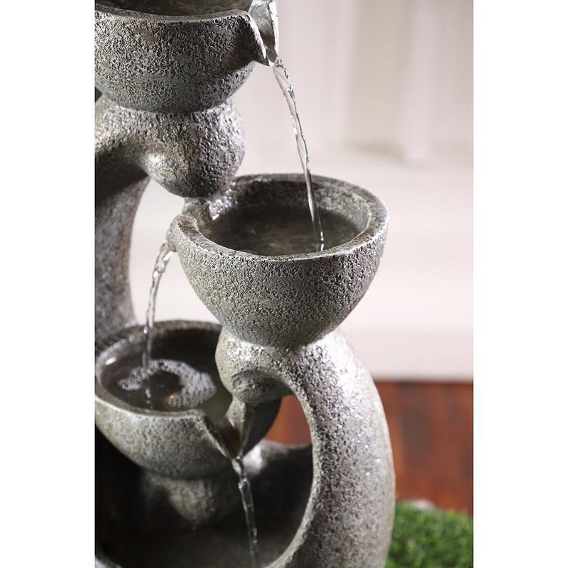 Fuente Con Luz Gris 32.5x25.2x58.3 Cm - Concepts