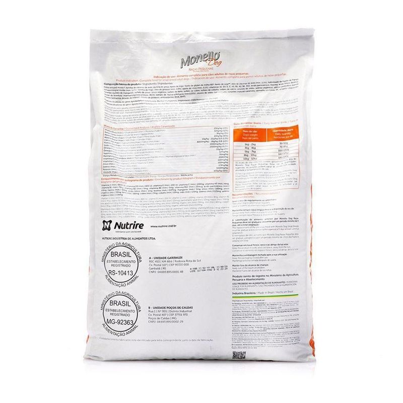 Concentrado Para Perro Razas Pequeñas 7 Kg - Monello