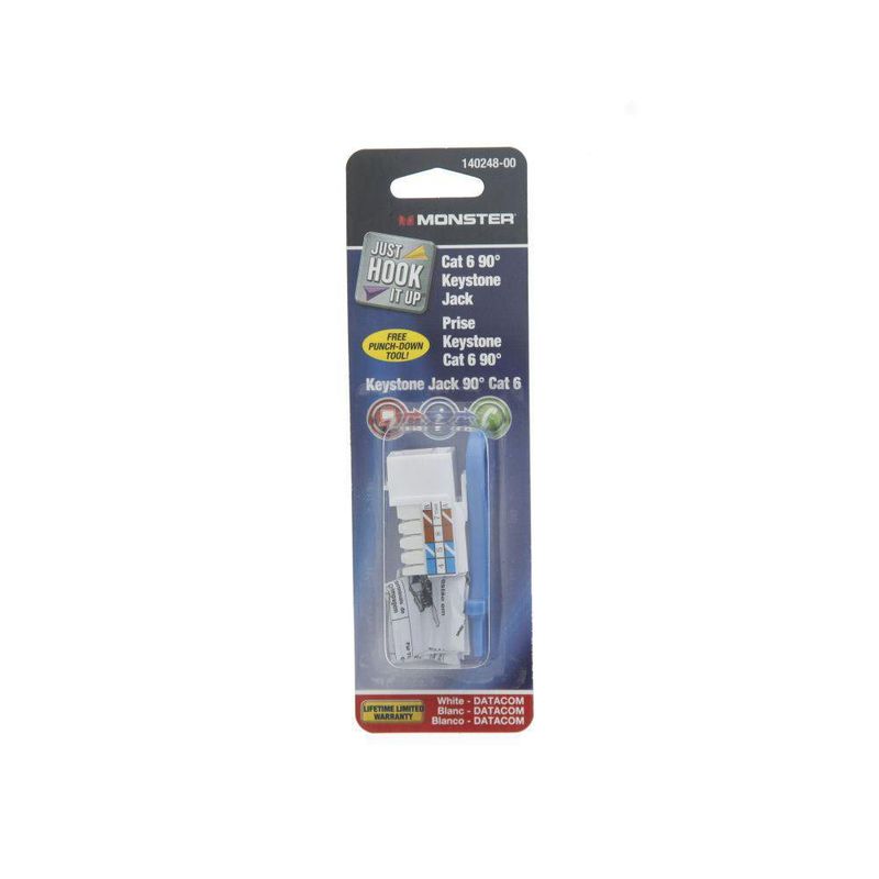 Toma De Cat 6 Keystone Blanco - Monster