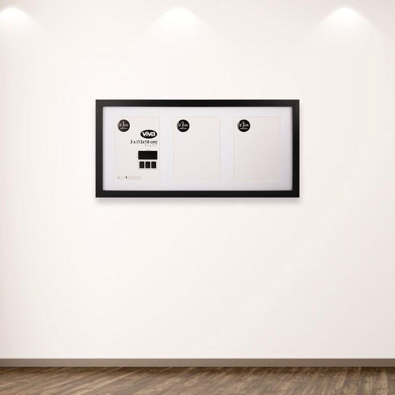 Marco Para 3 Fotos De 13x18 Cm Color Madera - Viva