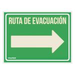 Rótulo Ruta De Evacuación Derecha 21 X 28 Cm - Truper