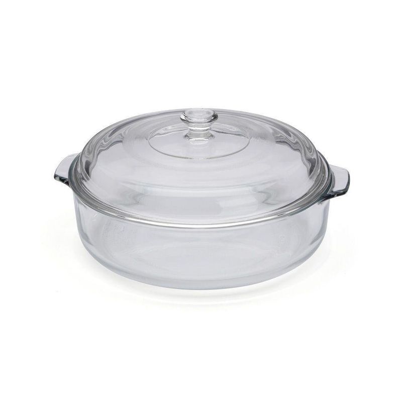 Molde Circular De Vidrio Con Tapa - Pyrorey