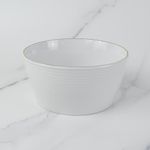 Bowl Blanco Con Borde Dorado 6 Plg - Toscana