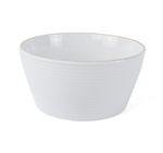 Bowl Blanco Con Borde Dorado 6 Plg - Toscana
