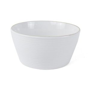 Plato para Sopa Blanco con Borde Dorado 6 Plg