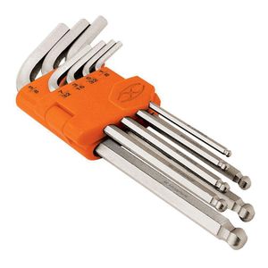Set de 7 Llaves Allen Mm Largas Punta Bola con Organizador