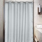 Cortina De Baño Waffle Sin Ganchos Gris Claro 180X180 Cm - Viva