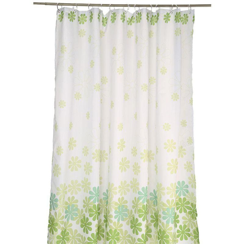 Cortina Verde Polyester Para Baño - Viva Fresh