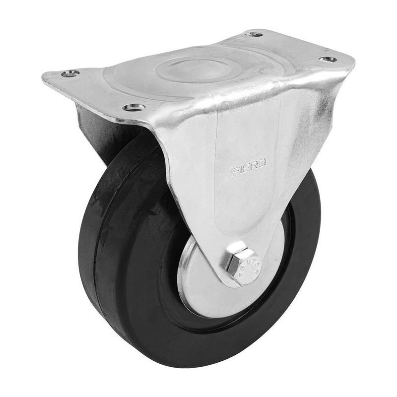 Rodo De Hule Con Placa Fija Con Balero 152 Mm - Fiero