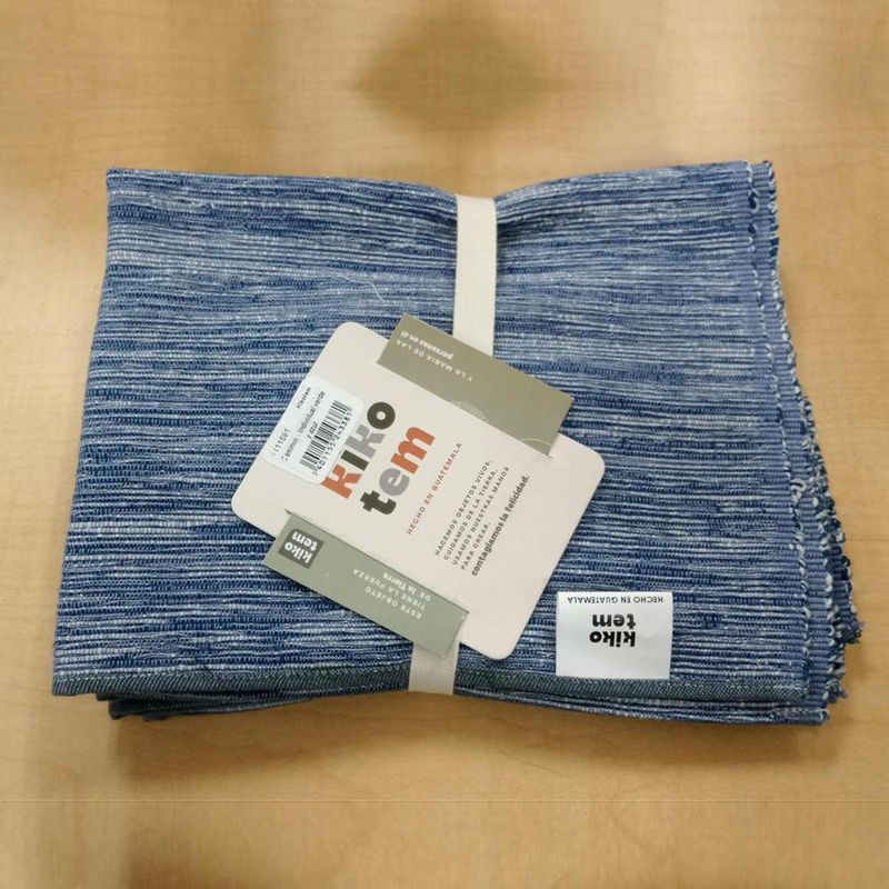 Set de 4 Individuales Artesanales Verde Y Azul - Kikotem