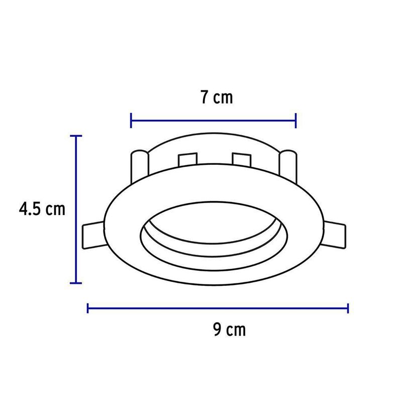 Lámpara LED Dirigible Empotrable Luz De Día 5 W Cromo - Volteck