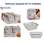 Set De Bandejas Hondas De Aluminio Con Tapa 10 Pzas