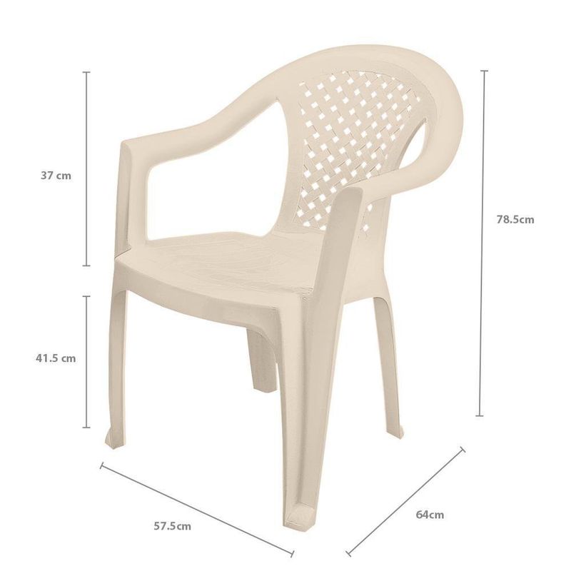 Silla de Exterior Petatillo Beige - Guateplast