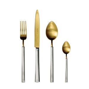 Set de Cubiertos Vintage Dorado y Plateado