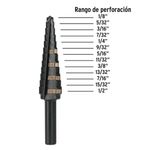 Broca Escalonada con 13 Escalones de 1/8-1/2 Plg - Truper