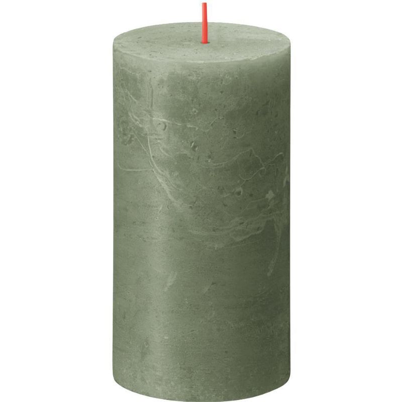 Vela Pillar Verde 6.8x6.8x13 Cm - Bolsius