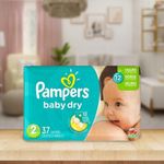 Pañales Desechables Baby Dry 37 Unidades Talla 2 - Pampers