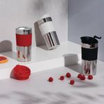 Pocillo Térmico Plateado Con Blanco 12 Oz - Bodum