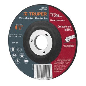 Disco De Desbaste De Metal 4 1/2 Plg - Truper