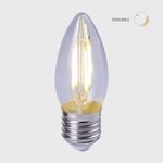 Bombilla Led Decorativa Tipo Torpedo Luz Cálida Base E27 De 4.5 W - Tecnolite