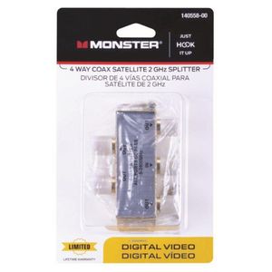 Splitter Coaxial Satelital Divisor de 4 Vías para Satélite 2 GHz