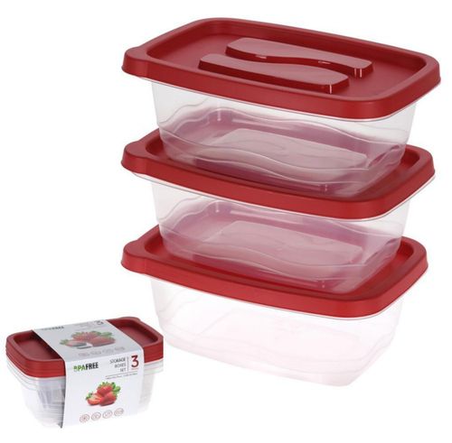 Set de 3 Contenedores Rectangulares de 1130 Ml