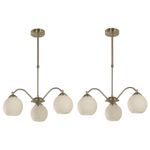 Combo De 2 Lámparas Colgantes Timu De 3 Luces 40W - Zlumini