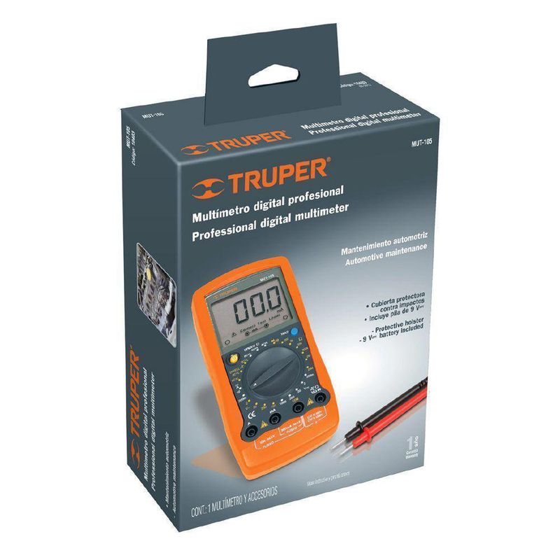 Multímetro Digital Profesional Para Mantenimiento Automotriz - Truper